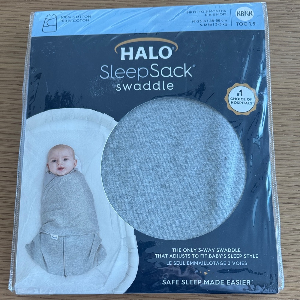 Halo SleepSack Swaddle in Soft Gray